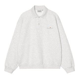 Carhartt WIP WIP Label Polo Sweat - Ash Heather