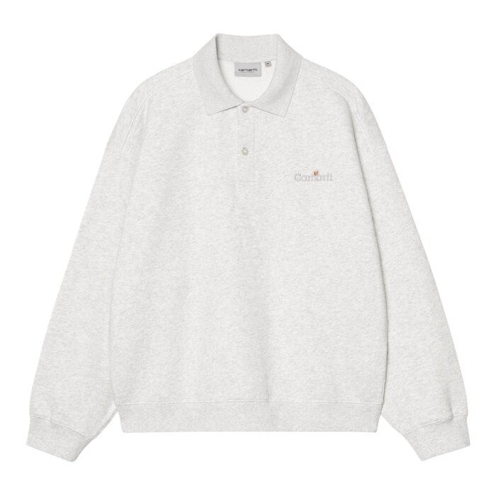 Carhartt WIP WIP Label Polo Sweat - Ash Heather
