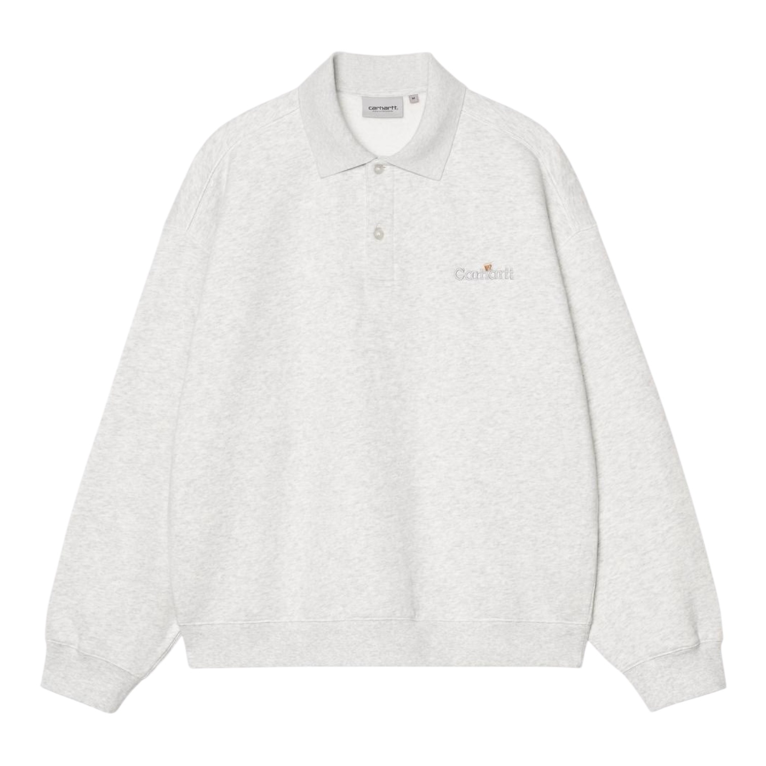 Carhartt WIP WIP Label Polo Sweat - Ash Heather