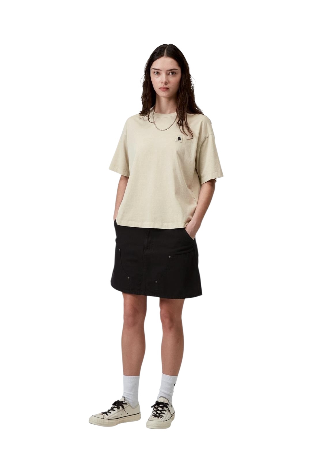 Carhartt WIP W' Nelson T-Shirt - Stone (Garment Dyed)