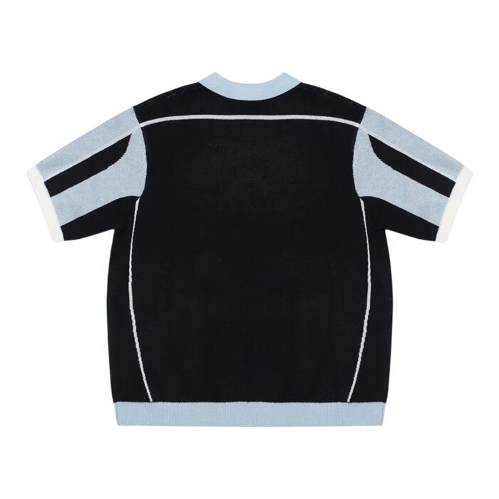 Jacker Ace Polo Knit - Black/Blue