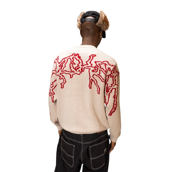 Jacker Skeleton Knit Crewneck - Beige