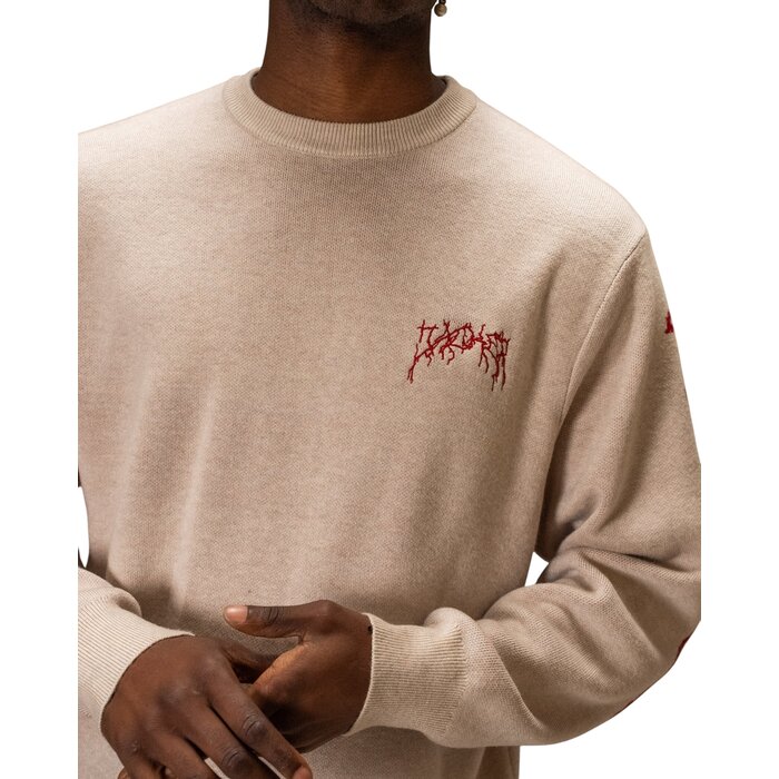 Jacker Skeleton Knit Crewneck - Beige