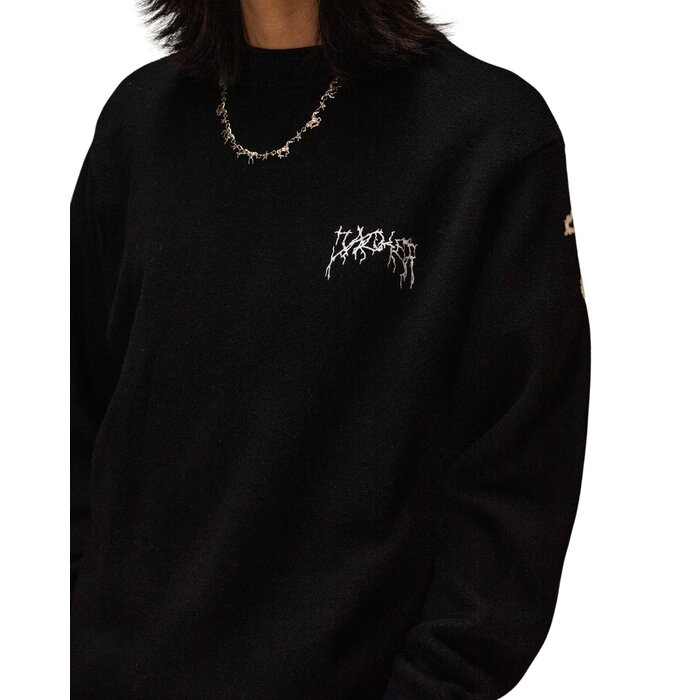 Jacker Skeleton Knit Crewneck - Black
