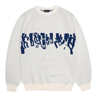 Jacker Mirror Maze Knit Crewneck - Beige