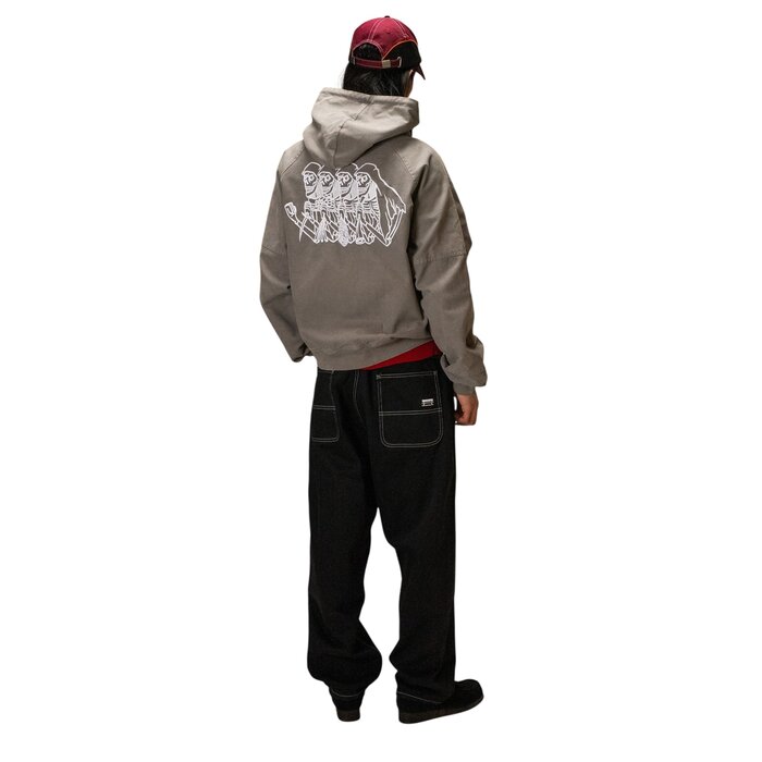 Jacker Skeleton Canvas Jacket Canvas - Grey