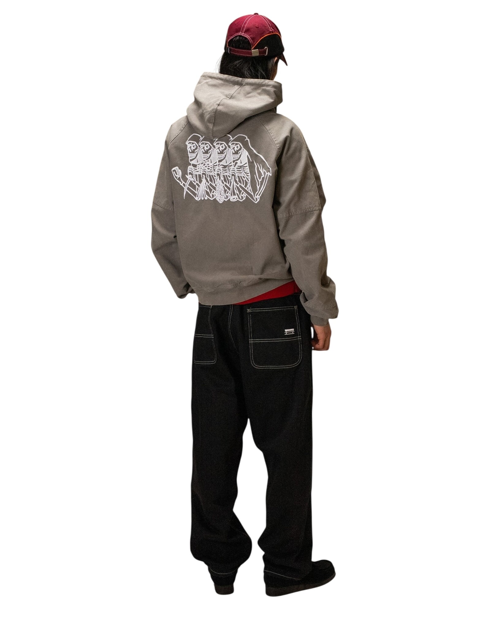 Jacker Skeleton Canvas Jacket Canvas - Grey