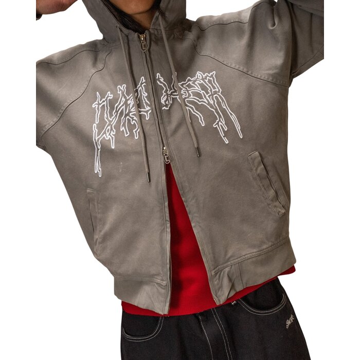 Jacker Skeleton Canvas Jacket Canvas - Grey