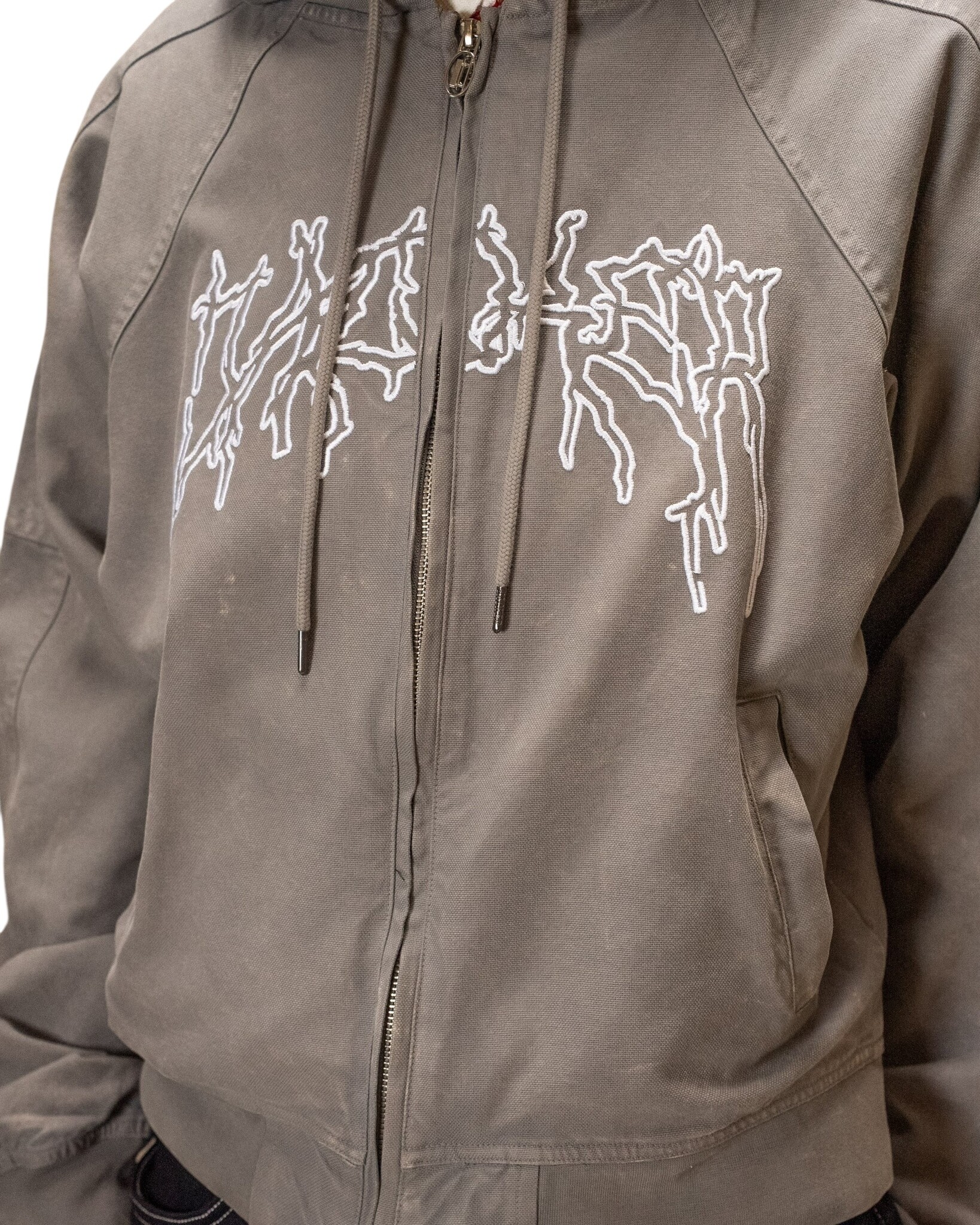 Jacker Skeleton Canvas Jacket Canvas - Grey