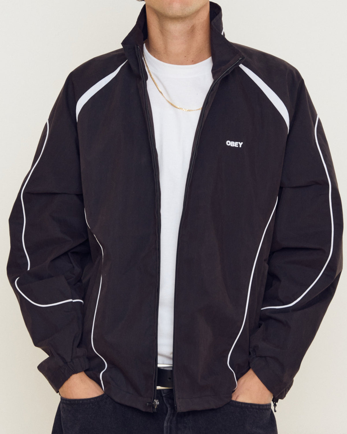Obey Practice Windbreaker - Black