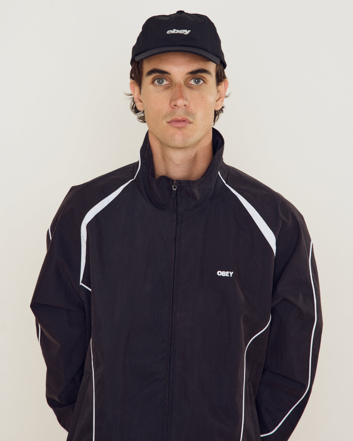 Obey Practice Windbreaker - Black