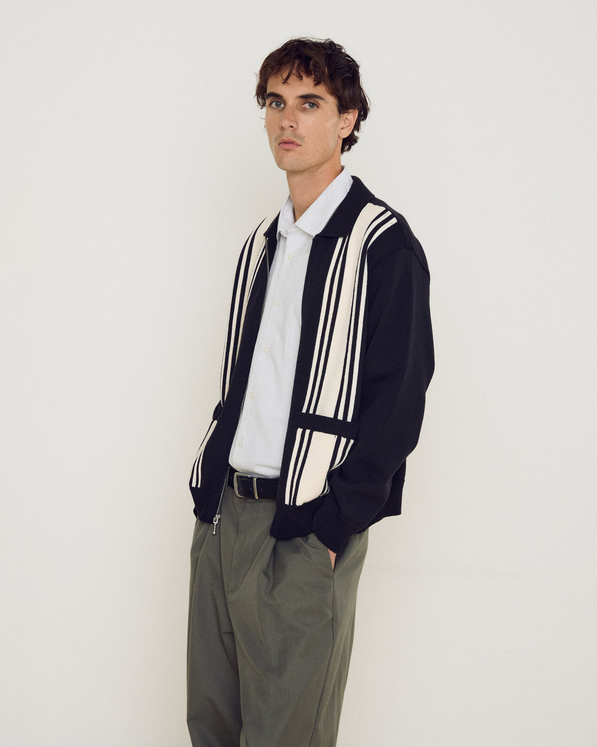 Obey Matt Zip Up Sweater - Black Multi