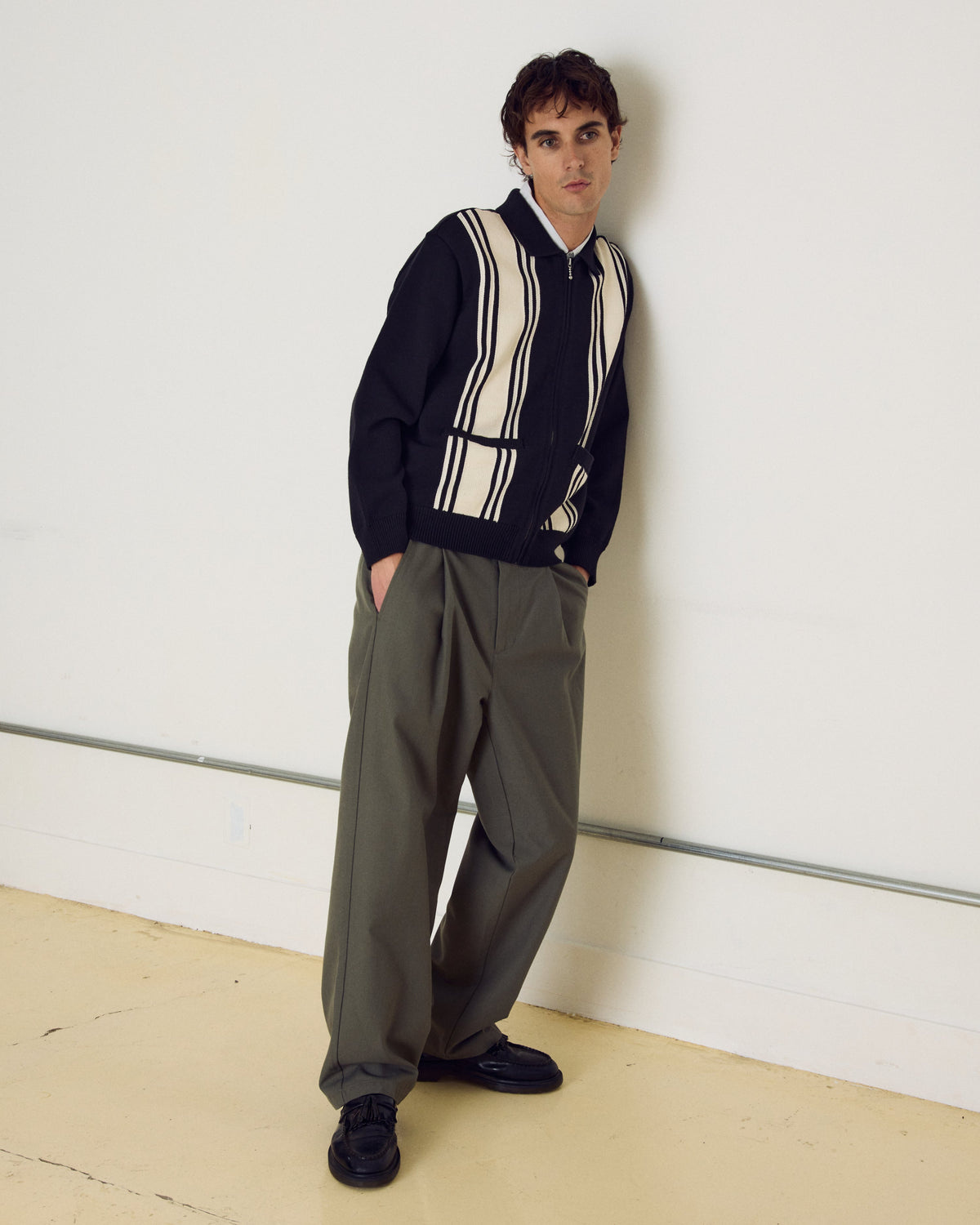 Obey Matt Zip Up Sweater - Black Multi