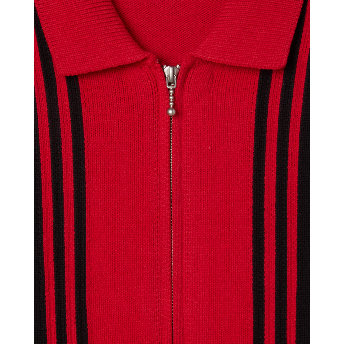 Obey Matt Zip Up Sweater - Red Multi