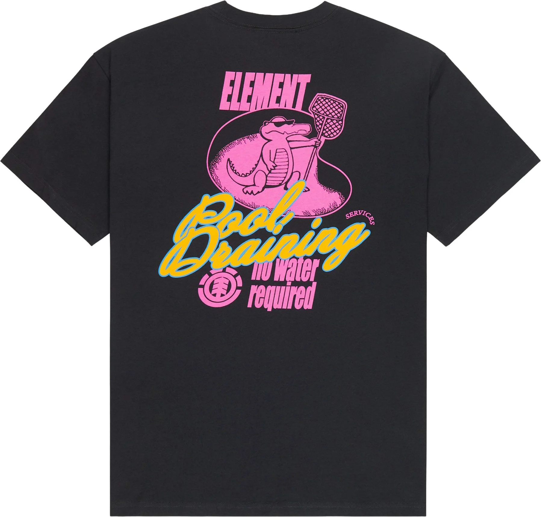 Element Pool Draining S/S T-Shirt - Off Black