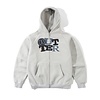 Patchwork Zip-Thru Hood - Cement