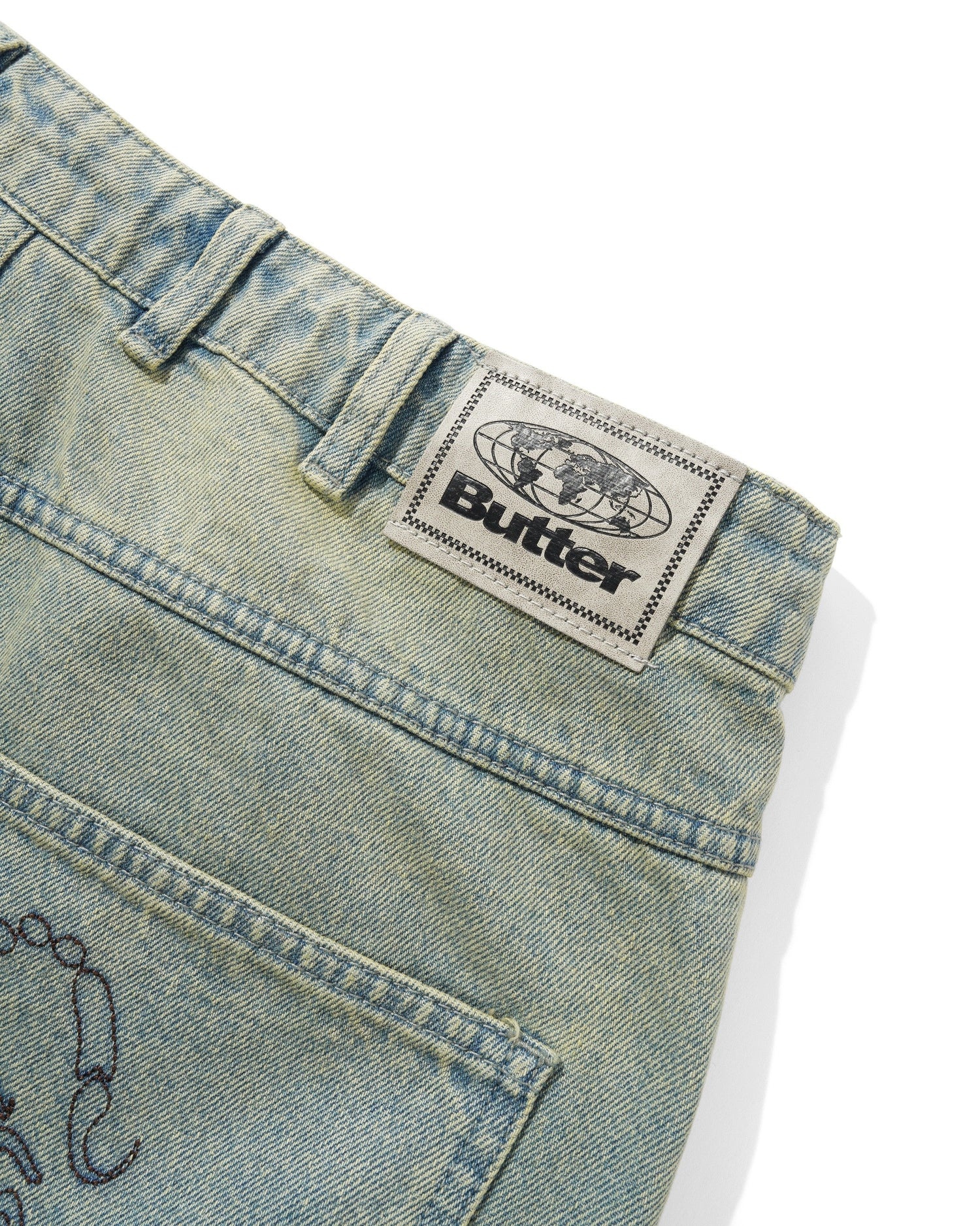 Butter Scorpion Stitch Denim Jeans - Tinted Light Blue