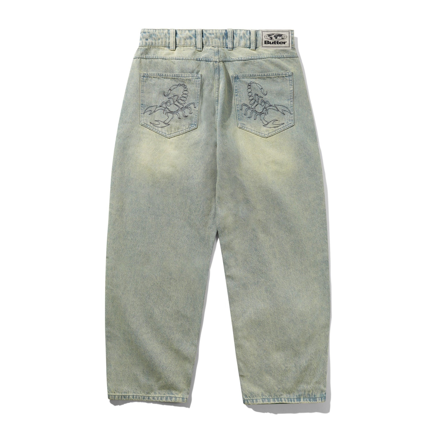 Butter Scorpion Stitch Denim Jeans - Tinted Light Blue
