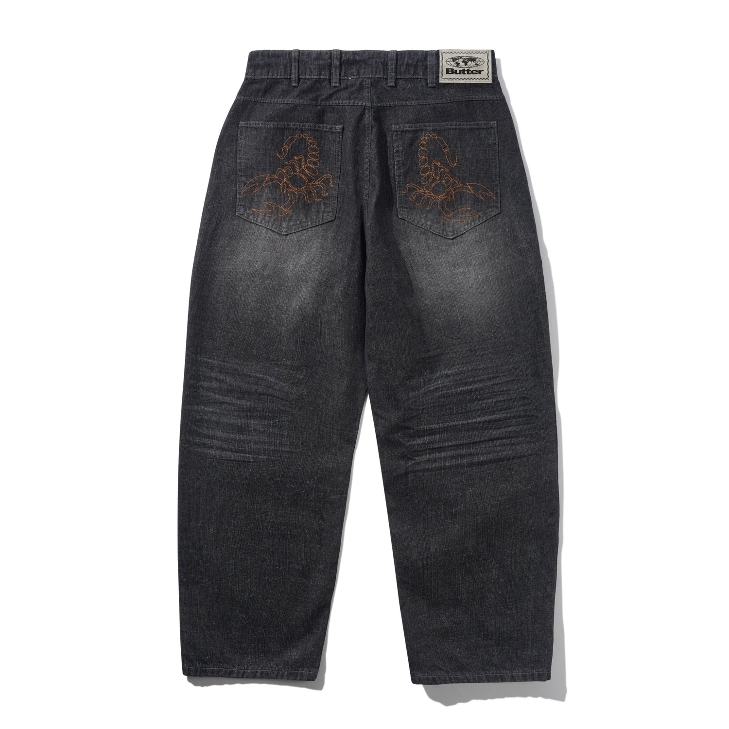 Butter Scorpion Stitch Denim Jeans - Slub Black