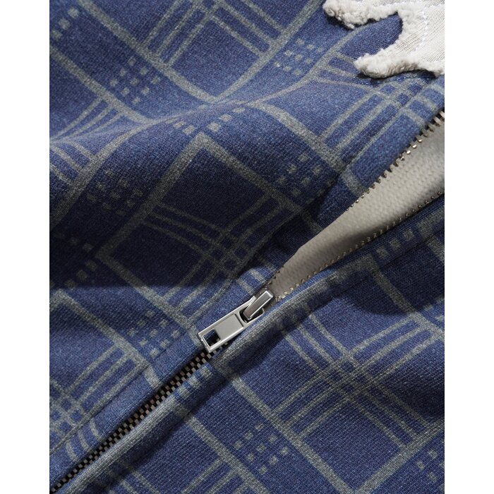 Butter Amplify Zip-Thru Hood - Washed Navy Plaid