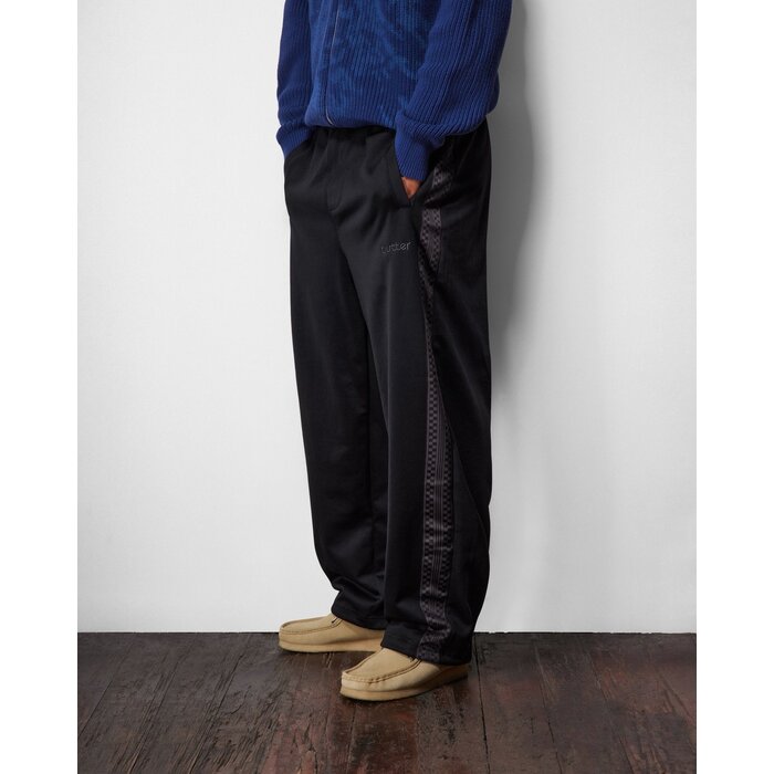 Butter Check Tape Trackpants - Black