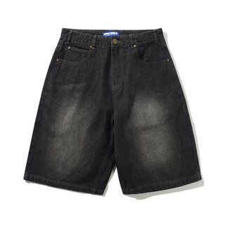 Butter Scorpion Stitch Denim Shorts - Slub Black