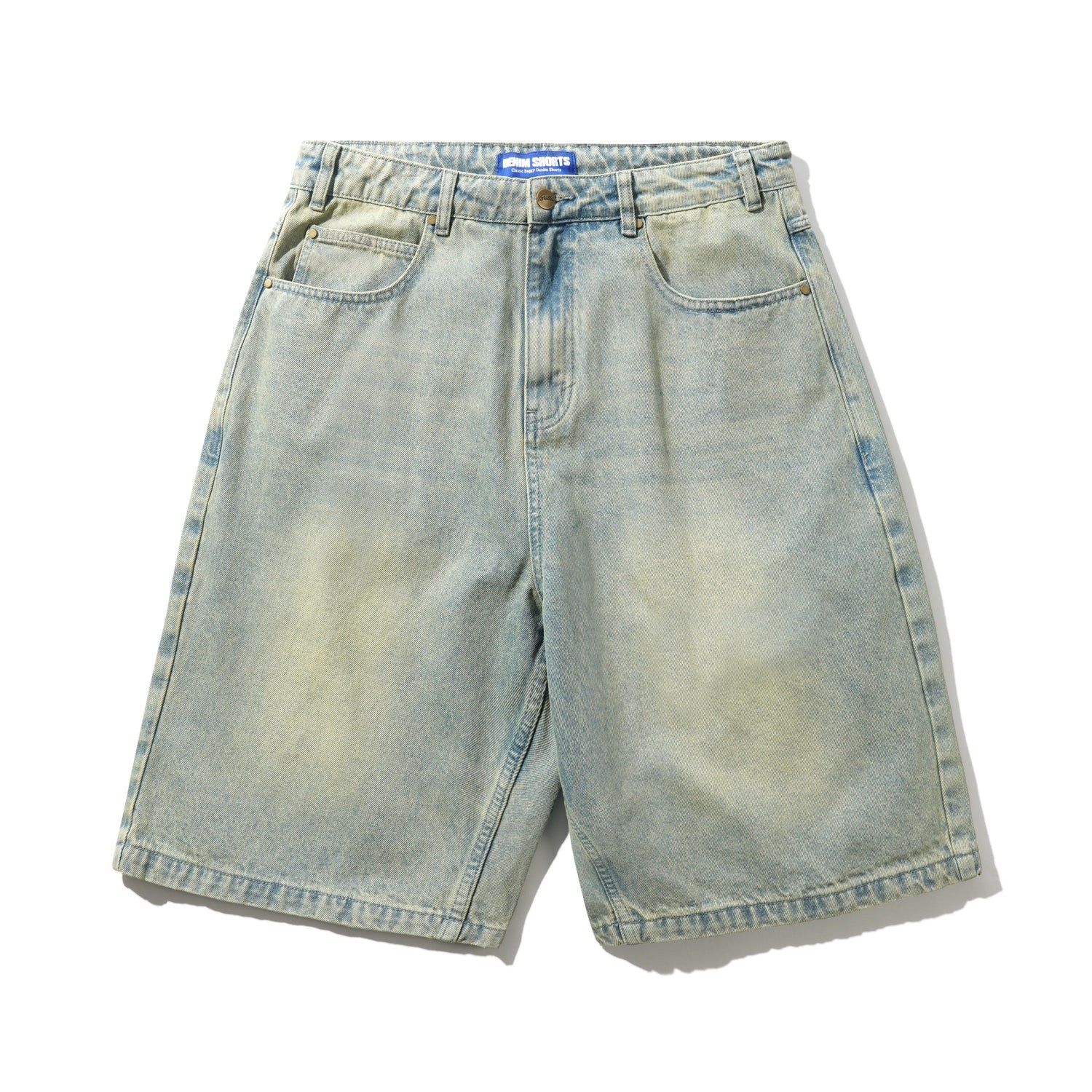 Butter Scorpion Stitch Denim Shorts - Tinted Light Blue