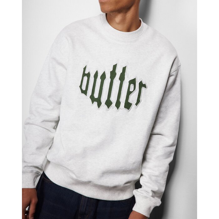 Butter Cut Out Applique Crewneck - Ash