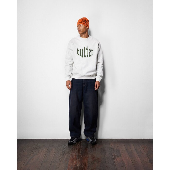 Butter Cut Out Applique Crewneck - Ash