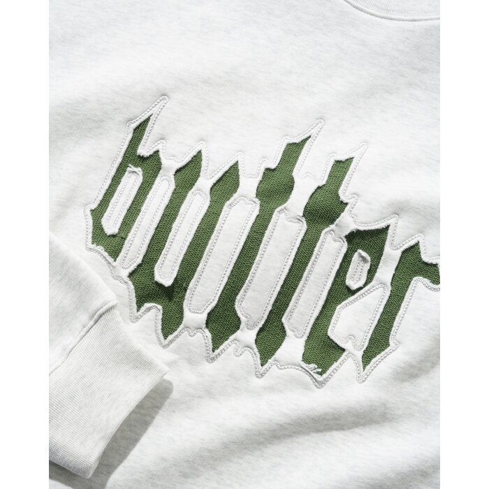 Butter Cut Out Applique Crewneck - Ash