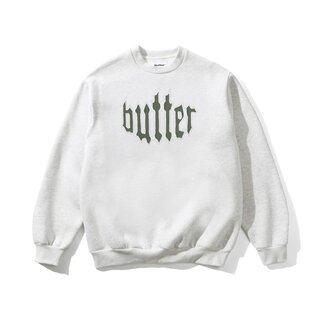 Butter Cut Out Applique Crewneck - Ash