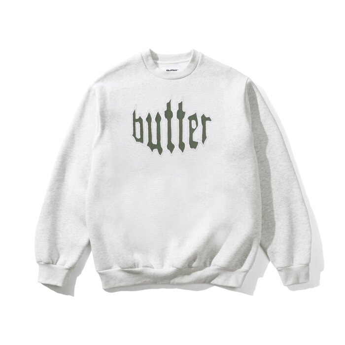 Butter Cut Out Applique Crewneck - Ash
