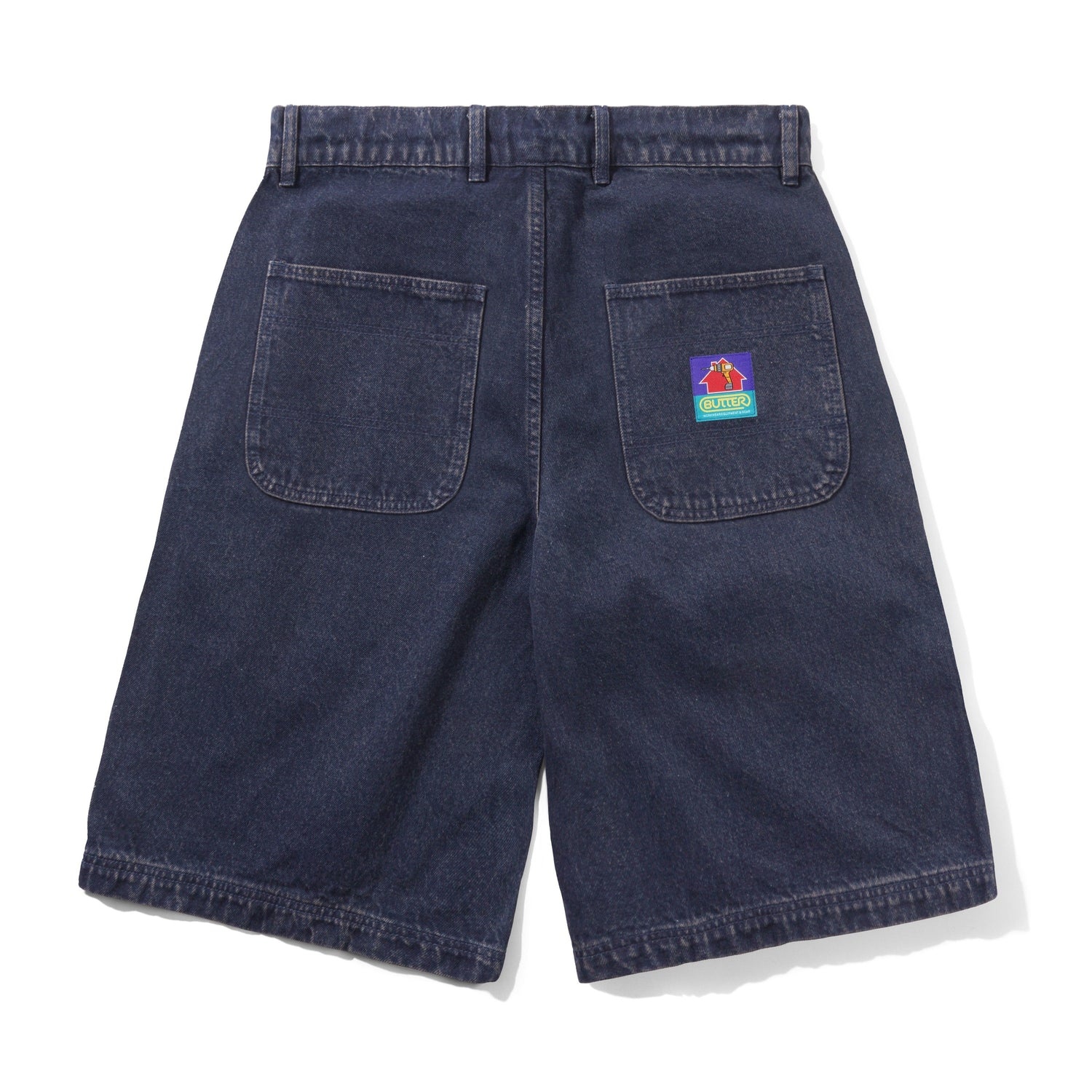 Butter Work Shorts - Distressed Tinted Indigo