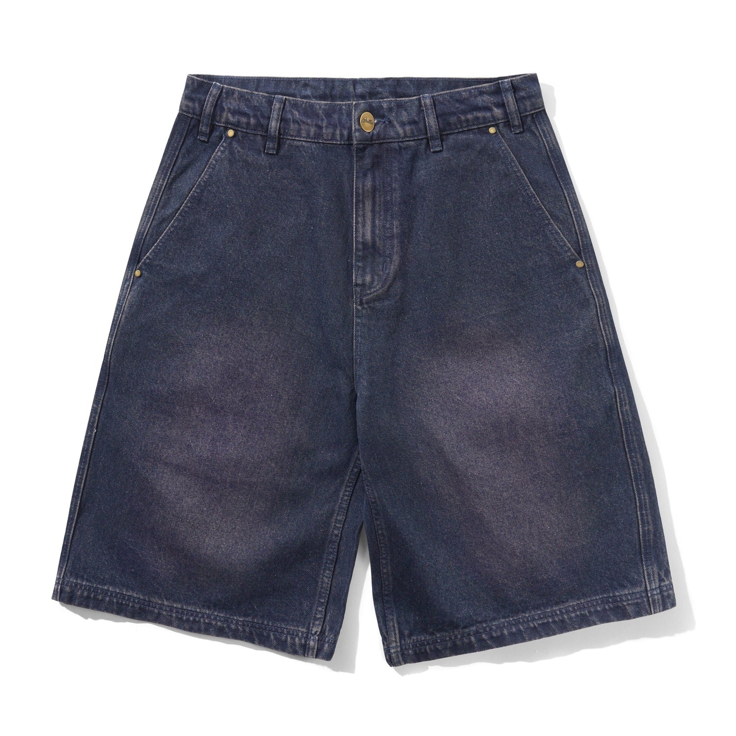 Butter Work Shorts - Distressed Tinted Indigo