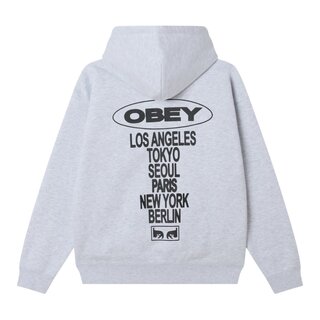 Obey Oval Cities Hood - Ash Grey