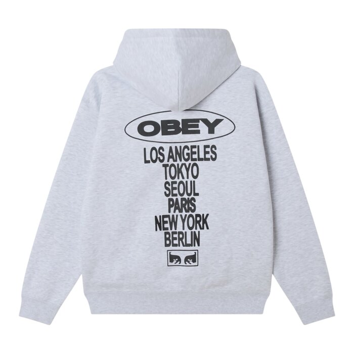 Obey Oval Cities Hood - Ash Grey