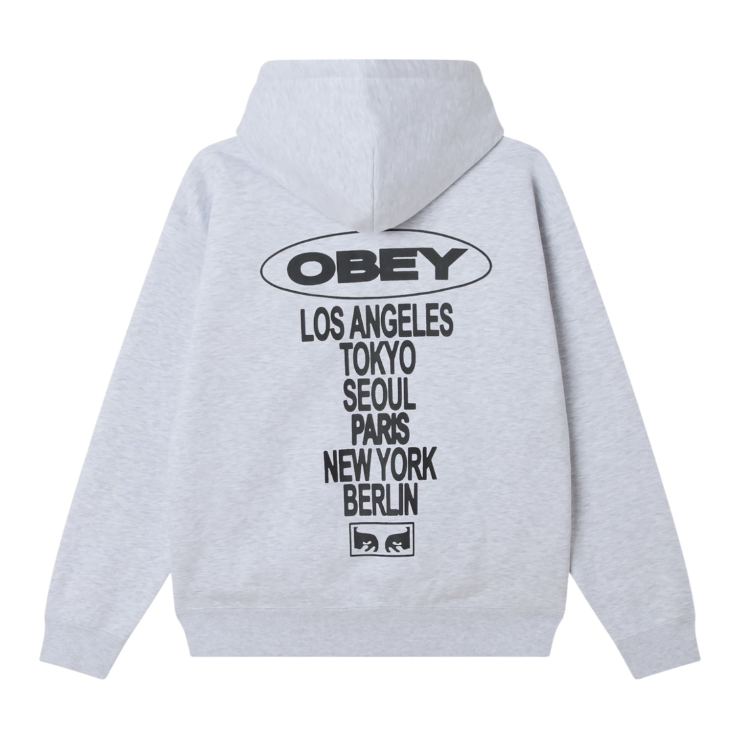 Obey Oval Cities Hood - Ash Grey