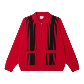 Obey Matt Zip Up Sweater - Red Multi
