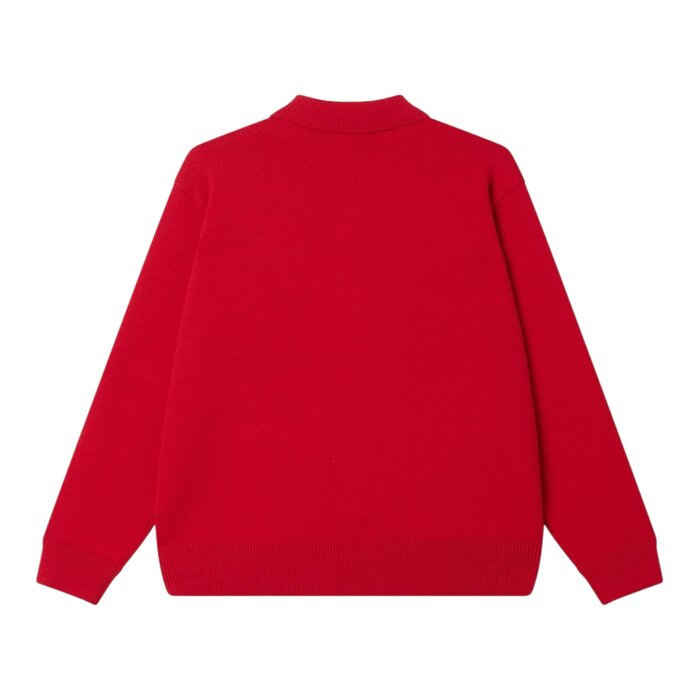 Obey Matt Zip Up Sweater - Red Multi