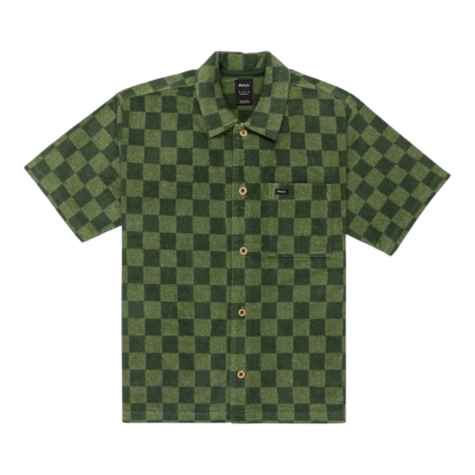 Ruca Antonia Figueiredo Checker Sponge S/S Shirt - Green Check