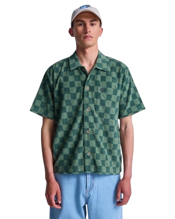 Ruca Antonia Figueiredo Checker Sponge S/S Shirt - Green Check