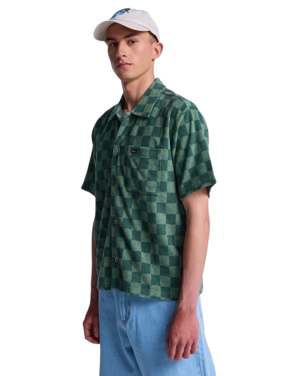 Ruca Antonia Figueiredo Checker Sponge S/S Shirt - Green Check