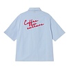 Coffee Culture Shirt - Blue/White Stripes