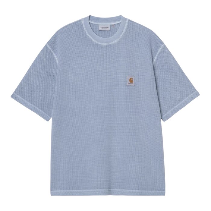 Carhartt WIP S/S Nelson Waffle T-Shirt - Gentle Blue (Garment Dyed)