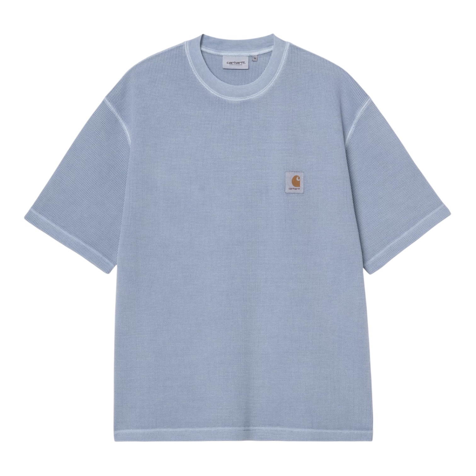 Carhartt WIP S/S Nelson Waffle T-Shirt - Gentle Blue (Garment Dyed)