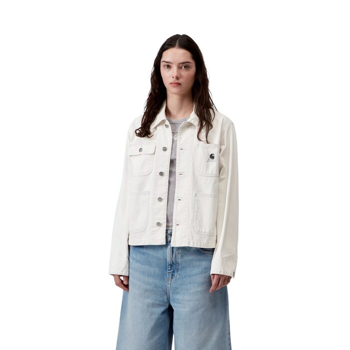 Carhartt WIP W' Mercer Chore Coat - Mercer Stripe Graphite/Wax Bleached