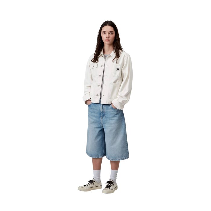 Carhartt WIP W' Mercer Chore Coat - Mercer Stripe Graphite/Wax Bleached