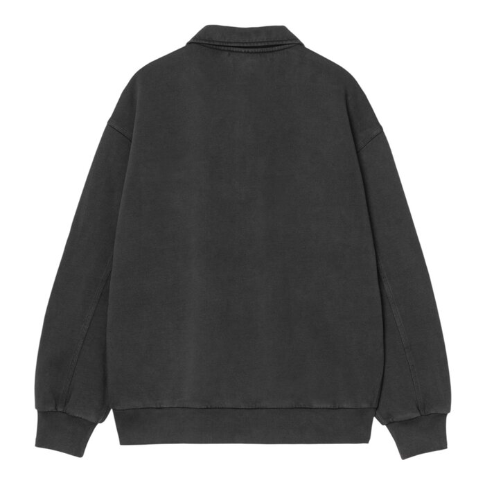 Carhartt WIP Half Zip Detroit Sweat - Black (Stone Washed)