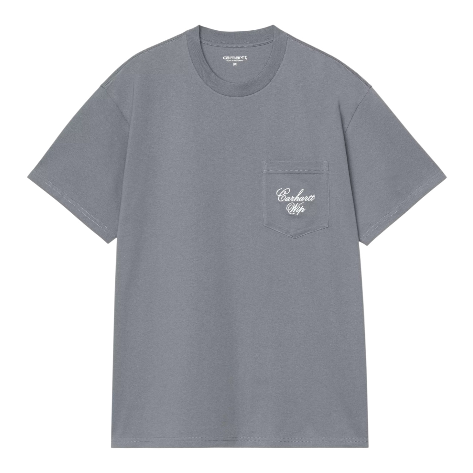 Carhartt WIP S/S Longhand Pocket T-Shirt - Cozy Blue/White