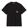 S/S Longhand Pocket T-Shirt - Black/White